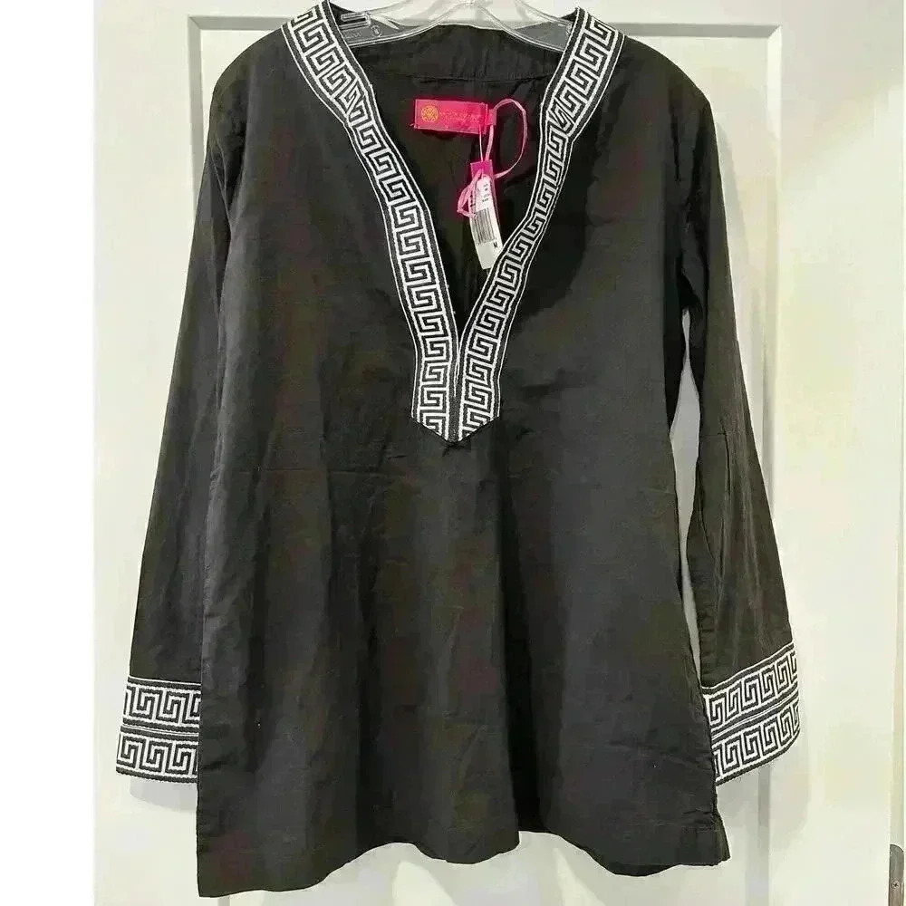 The Macbeth Collection NWT by Margaret Josephs Women’s V-Neck Swim Top Cover-Up